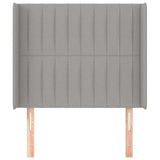 Vidaxl hoofdbord met randen 93x16x118 128 cm stof lichtgrijs
