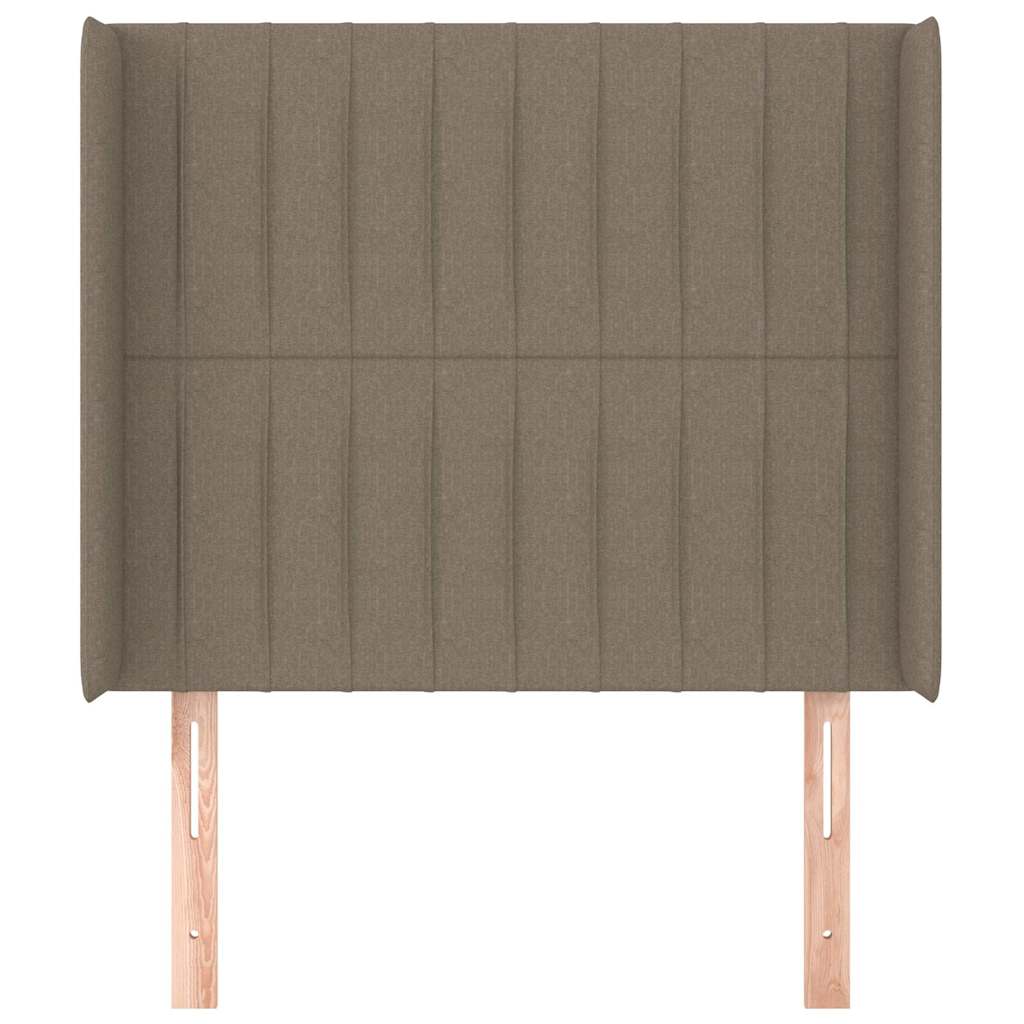 Vidaxl hoofdbord met randen 93x16x118 128 cm stof taupe