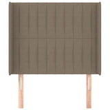Vidaxl hoofdbord met randen 93x16x118 128 cm stof taupe