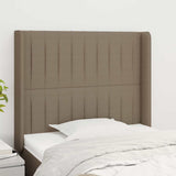 Vidaxl hoofdbord met randen 93x16x118 128 cm stof taupe