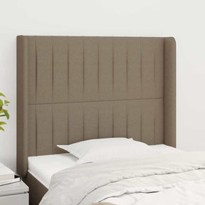 Vidaxl hoofdbord met randen 93x16x118 128 cm stof taupe