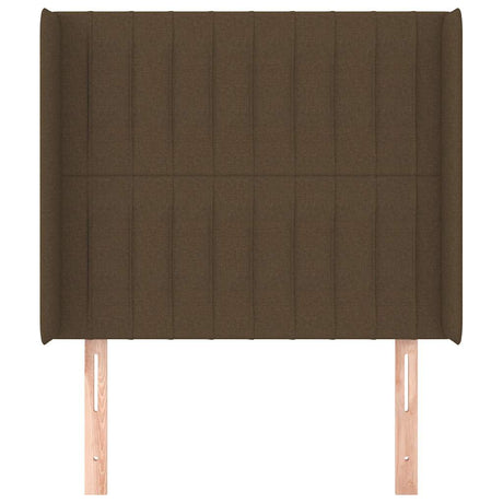 Vidaxl hoofdbord met randen 103x16x118 128 cm stof donkerbruin