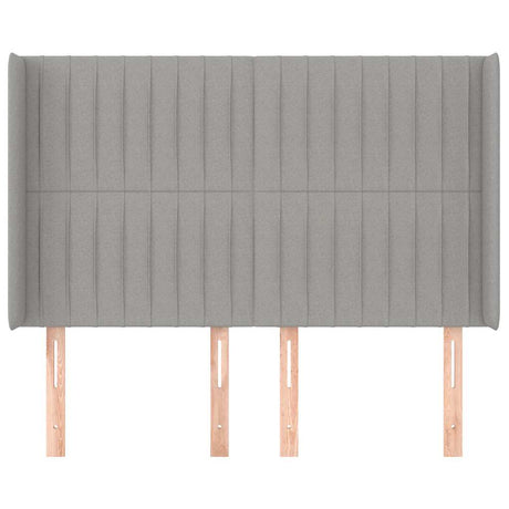Vidaxl hoofdbord met randen 147x16x118 128 cm stof lichtgrijs