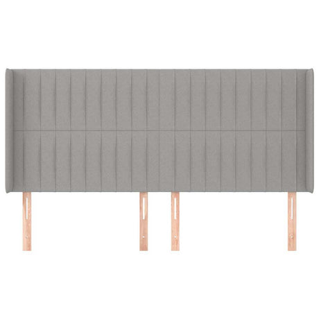 Vidaxl hoofdbord met randen 203x16x118 128 cm stof lichtgrijs