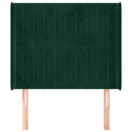 Vidaxl hoofdbord met randen 83x16x118 128 cm fluweel groen
