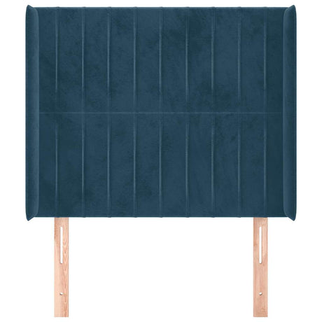 Vidaxl hoofdbord met randen 83x16x118 128 cm fluweel blauw