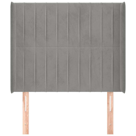 Vidaxl hoofdbord met randen 93x16x118 128 cm fluweel lichtgrijs
