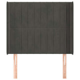 Vidaxl hoofdbord met randen 93x16x118 128 cm fluweel donkergrijs