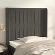 Vidaxl hoofdbord met randen 93x16x118 128 cm fluweel donkergrijs
