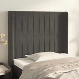 Vidaxl hoofdbord met randen 93x16x118 128 cm fluweel donkergrijs