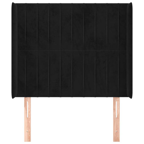 Vidaxl hoofdbord met randen 93x16x118 128 cm fluweel zwart