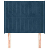 Vidaxl hoofdbord met randen 93x16x118 128 cm fluweel donkerblauw