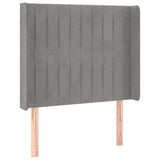 Vidaxl hoofdbord met randen 103x16x118 128 cm fluweel lichtgrijs