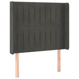 Vidaxl hoofdbord met randen 103x16x118 128 cm fluweel donkergrijs