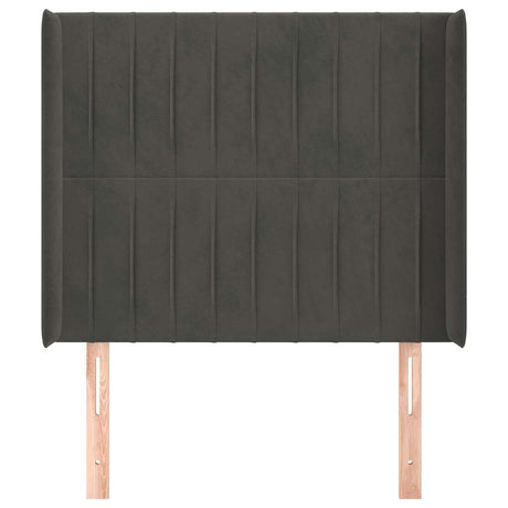 Vidaxl hoofdbord met randen 103x16x118 128 cm fluweel donkergrijs