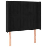 Vidaxl hoofdbord met randen 103x16x118 128 cm fluweel zwart