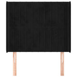 Vidaxl hoofdbord met randen 103x16x118 128 cm fluweel zwart