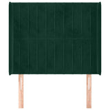 Vidaxl hoofdbord met randen 103x16x118 128 cm fluweel donkergroen