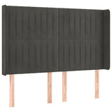 Vidaxl hoofdbord met randen 147x16x118 128 cm fluweel donkergrijs