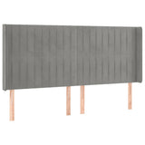 Vidaxl hoofdbord met randen 163x16x118 128 cm fluweel lichtgrijs