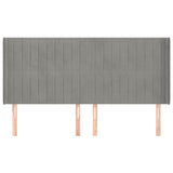 Vidaxl hoofdbord met randen 163x16x118 128 cm fluweel lichtgrijs