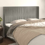 Vidaxl hoofdbord met randen 163x16x118 128 cm fluweel lichtgrijs