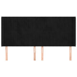 Vidaxl hoofdbord met randen 183x16x118 128 cm fluweel zwart