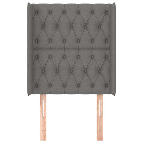 Vidaxl hoofdbord met randen 83x16x118 128 cm stof donkergrijs