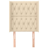 Vidaxl hoofdbord met randen 83x16x118 128 cm stof crèmekleurig