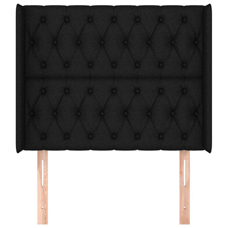 Vidaxl hoofdbord met randen 93x16x118 128 cm stof zwart