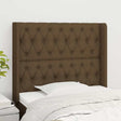 Vidaxl hoofdbord met randen 93x16x118 128 cm stof donkerbruin