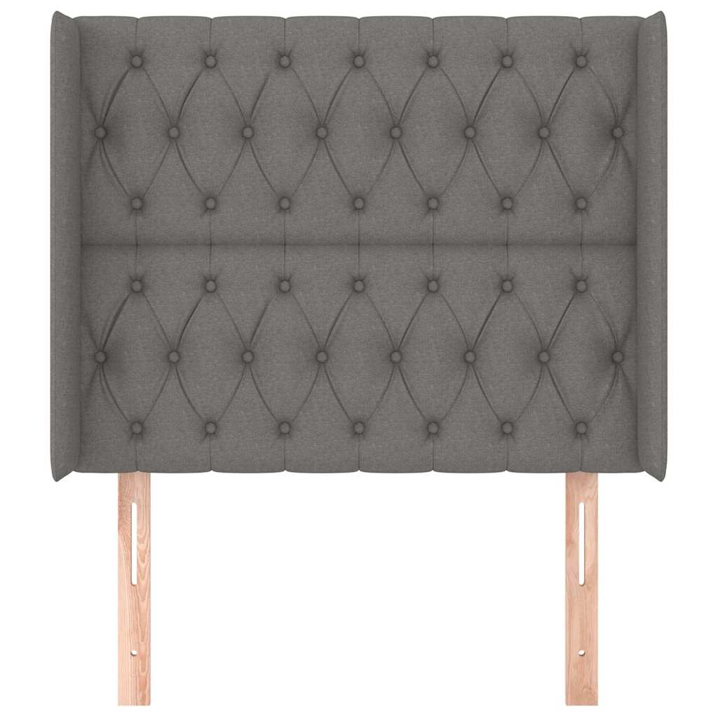 Vidaxl hoofdbord met randen 103x16x118 128 cm stof donkergrijs