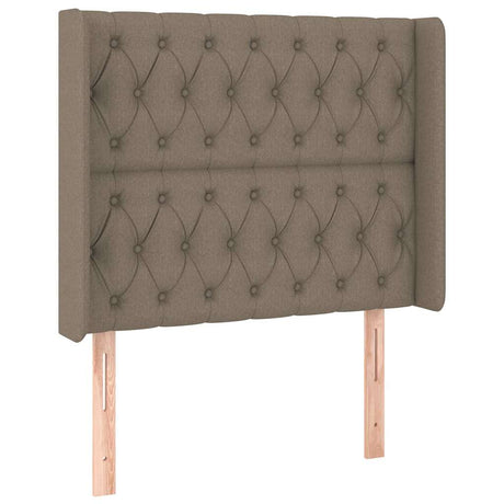 Vidaxl hoofdbord met randen 103x16x118 128 cm stof taupe