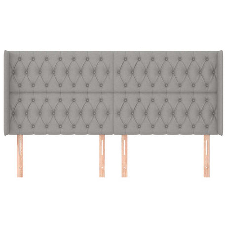 Vidaxl hoofdbord met randen 183x16x118 128 cm stof lichtgrijs