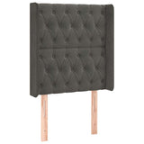 Vidaxl hoofdbord met randen 83x16x118 128 cm fluweel donkergrijs