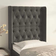 Vidaxl hoofdbord met randen 83x16x118 128 cm fluweel donkergrijs