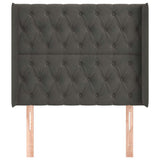 Vidaxl hoofdbord met randen 93x16x118 128 cm fluweel donkergrijs