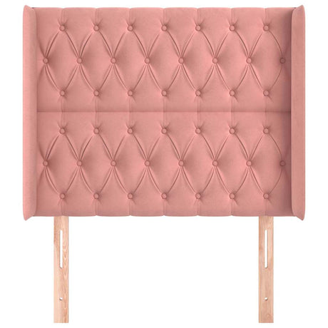 Vidaxl hoofdbord met randen 93x16x118 128 cm fluweel roze