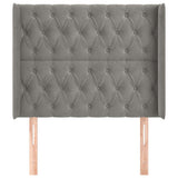 Vidaxl hoofdbord met randen 103x16x118 128 cm fluweel lichtgrijs