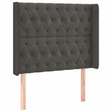 Vidaxl hoofdbord met randen 103x16x118 128 cm fluweel donkergrijs