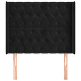 Vidaxl hoofdbord met randen 103x16x118 128 cm fluweel zwart