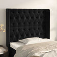 Vidaxl hoofdbord met randen 103x16x118 128 cm fluweel zwart