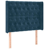 Vidaxl hoofdbord met randen 103x16x118 128 cm fluweel donkerblauw