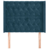 Vidaxl hoofdbord met randen 103x16x118 128 cm fluweel donkerblauw