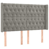 Vidaxl hoofdbord met randen 163x16x118 128 cm fluweel lichtgrijs