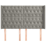 Vidaxl hoofdbord met randen 163x16x118 128 cm fluweel lichtgrijs