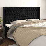 Vidaxl hoofdbord met randen 203x16x118 128 cm fluweel zwart