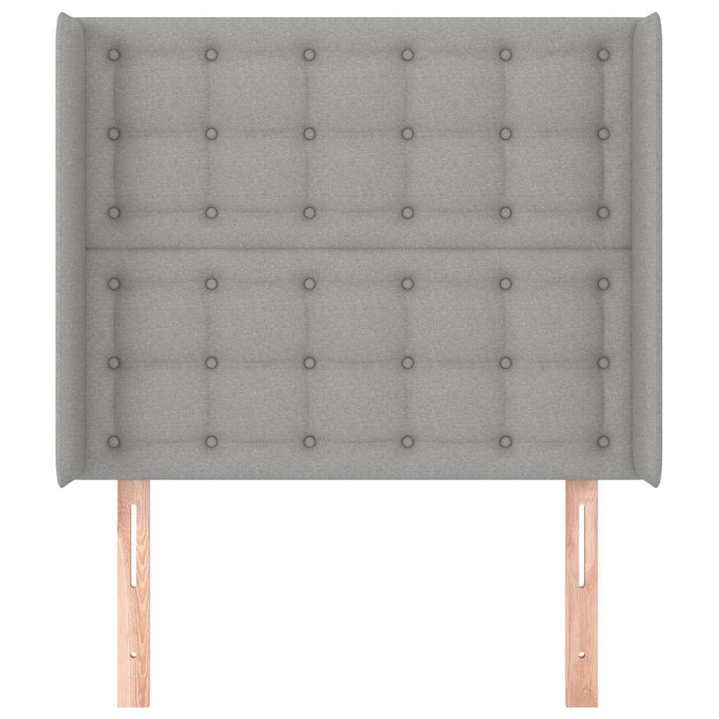 Vidaxl hoofdbord met randen 83x16x118 128 cm stof lichtgrijs