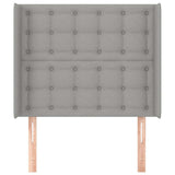 Vidaxl hoofdbord met randen 83x16x118 128 cm stof lichtgrijs