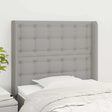 Vidaxl hoofdbord met randen 83x16x118 128 cm stof lichtgrijs